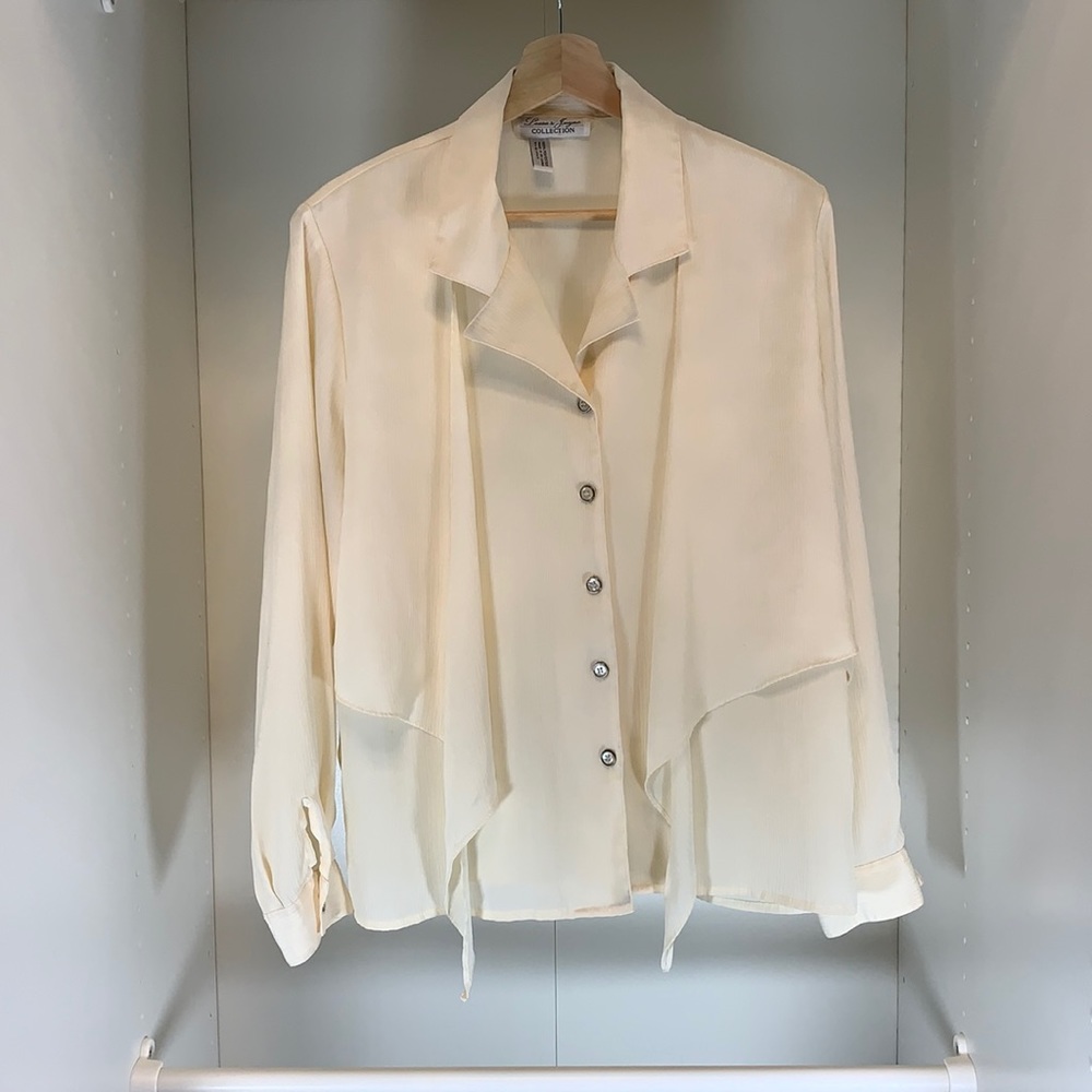 Laura & Jayne Cream Blouse Size 10